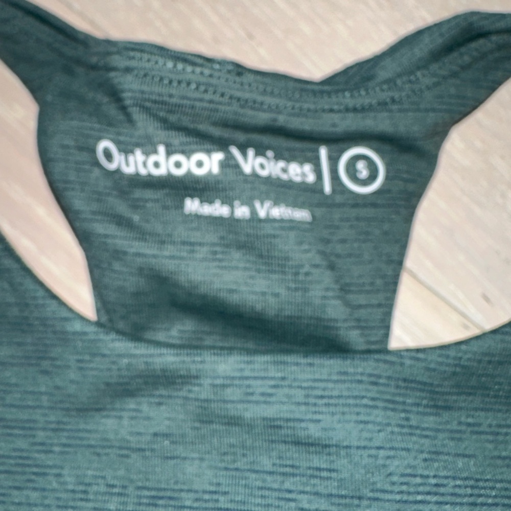 Outdoor Voices Move Free green Crop Top sz small - Picture 4 of 5